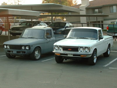 On the left 76 Chevy LUV factory disc brakes 